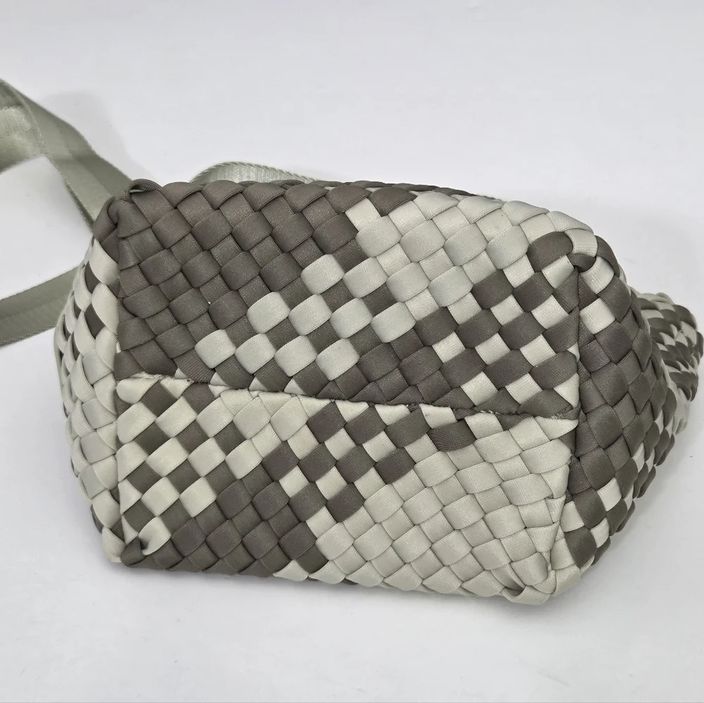 NAGHEDI ST BARTHS PETIT TOTE BAG - LIGHT GREEN AND SAGE GREEN
